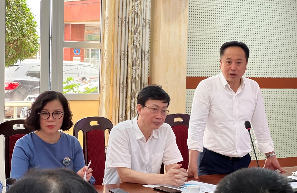 PGS.TS. Trần Cao Bính, GĐ BV RHM TW Hà Nội cảm ơn  sự tiếp đón của BV ĐK TW Thái Nguyên